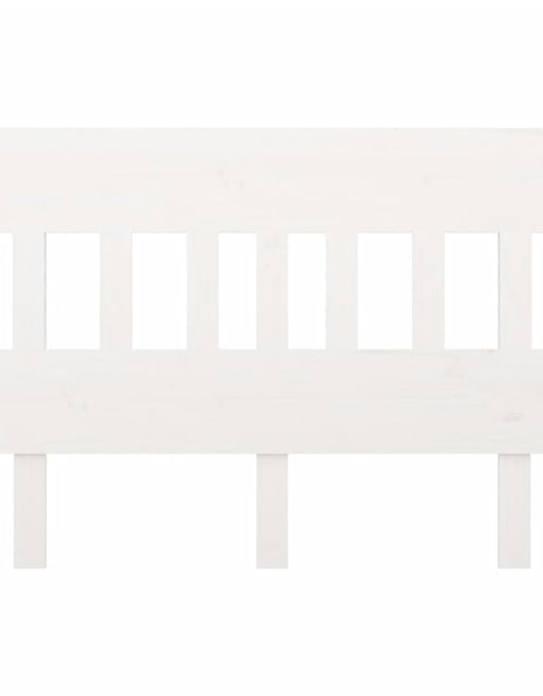 Încărcați imaginea în vizualizatorul Galerie, Tăblie de pat, alb, 153,5x3x81 cm, lemn masiv de pin - Lando
