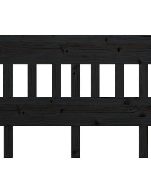 Загрузите изображение в средство просмотра галереи, Tăblie de pat, negru, 163,5x3x81 cm, lemn masiv de pin - Lando
