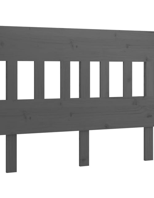 Încărcați imaginea în vizualizatorul Galerie, Tăblie de pat, gri, 183,5x3x81 cm, lemn masiv de pin - Lando
