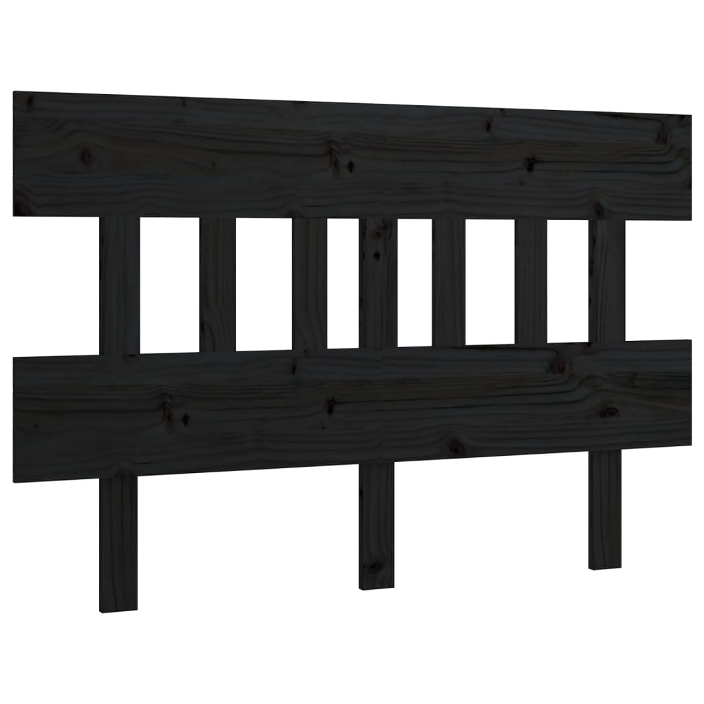 Tăblie de pat, negru, 183,5x3x81 cm, lemn masiv de pin - Lando