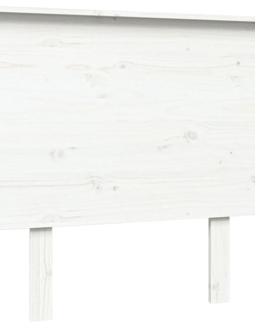 Încărcați imaginea în vizualizatorul Galerie, Tăblie de pat, alb, 79x6x82,5 cm, lemn masiv de pin - Lando
