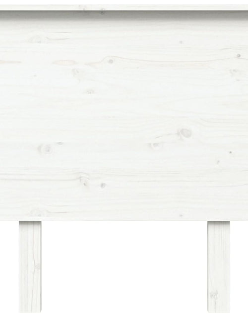 Încărcați imaginea în vizualizatorul Galerie, Tăblie de pat, alb, 79x6x82,5 cm, lemn masiv de pin - Lando
