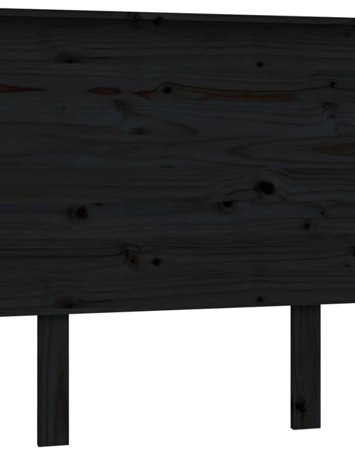 Încărcați imaginea în vizualizatorul Galerie, Tăblie de pat, negru, 79x6x82,5 cm, lemn masiv de pin - Lando
