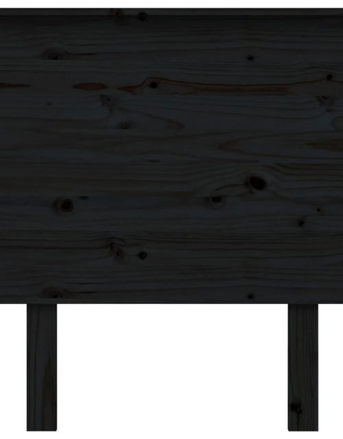 Загрузите изображение в средство просмотра галереи, Tăblie de pat, negru, 79x6x82,5 cm, lemn masiv de pin
