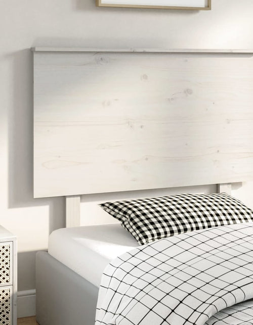 Încărcați imaginea în vizualizatorul Galerie, Tăblie de pat, alb, 94x6x82,5 cm, lemn masiv de pin - Lando

