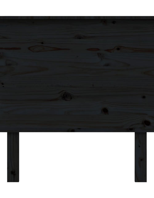 Încărcați imaginea în vizualizatorul Galerie, Tăblie de pat, negru, 94x6x82,5 cm, lemn masiv de pin - Lando
