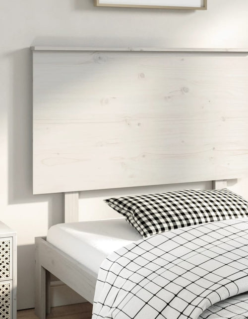 Încărcați imaginea în vizualizatorul Galerie, Tăblie de pat, alb, 104x6x82,5 cm, lemn masiv de pin - Lando

