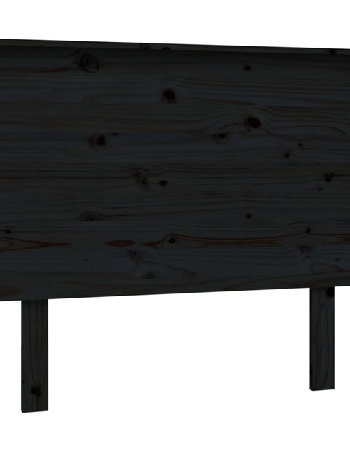Încărcați imaginea în vizualizatorul Galerie, Tăblie de pat, negru, 104x6x82,5 cm, lemn masiv de pin - Lando
