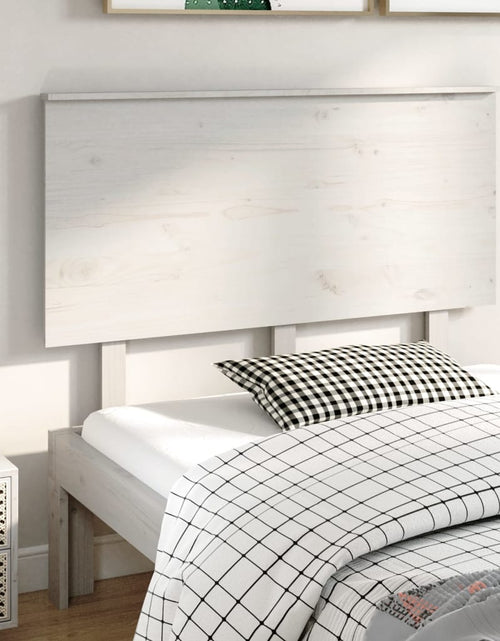 Încărcați imaginea în vizualizatorul Galerie, Tăblie de pat, alb, 124x6x82,5 cm, lemn masiv de pin - Lando
