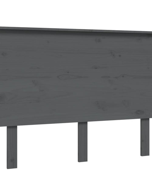 Încărcați imaginea în vizualizatorul Galerie, Tăblie de pat, gri, 124x6x82,5 cm, lemn masiv de pin - Lando
