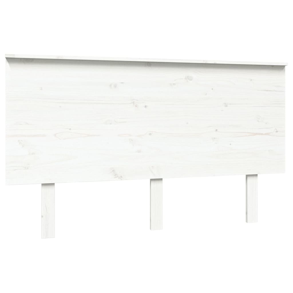 Tăblie de pat, alb, 139x6x82,5 cm, lemn masiv de pin - Lando