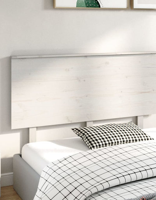Încărcați imaginea în vizualizatorul Galerie, Tăblie de pat, alb, 139x6x82,5 cm, lemn masiv de pin - Lando
