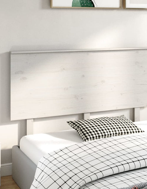 Încărcați imaginea în vizualizatorul Galerie, Tăblie de pat, alb, 144x6x82,5 cm, lemn masiv de pin - Lando
