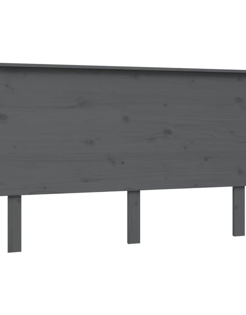 Încărcați imaginea în vizualizatorul Galerie, Tăblie de pat, gri, 144x6x82,5 cm, lemn masiv de pin - Lando
