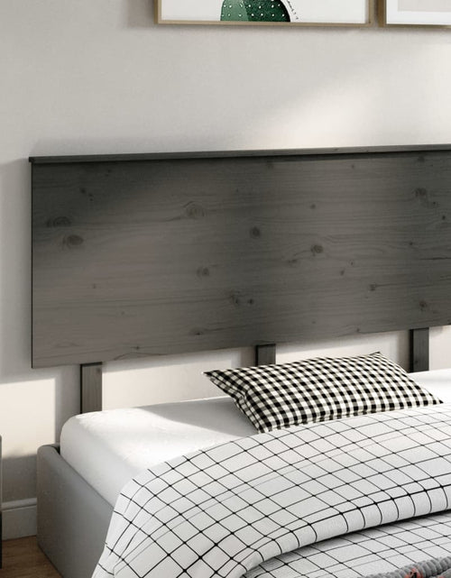 Încărcați imaginea în vizualizatorul Galerie, Tăblie de pat, gri, 144x6x82,5 cm, lemn masiv de pin - Lando
