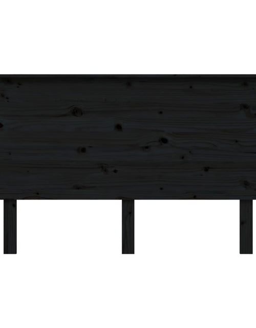 Încărcați imaginea în vizualizatorul Galerie, Tăblie de pat, negru, 144x6x82,5 cm, lemn masiv de pin - Lando
