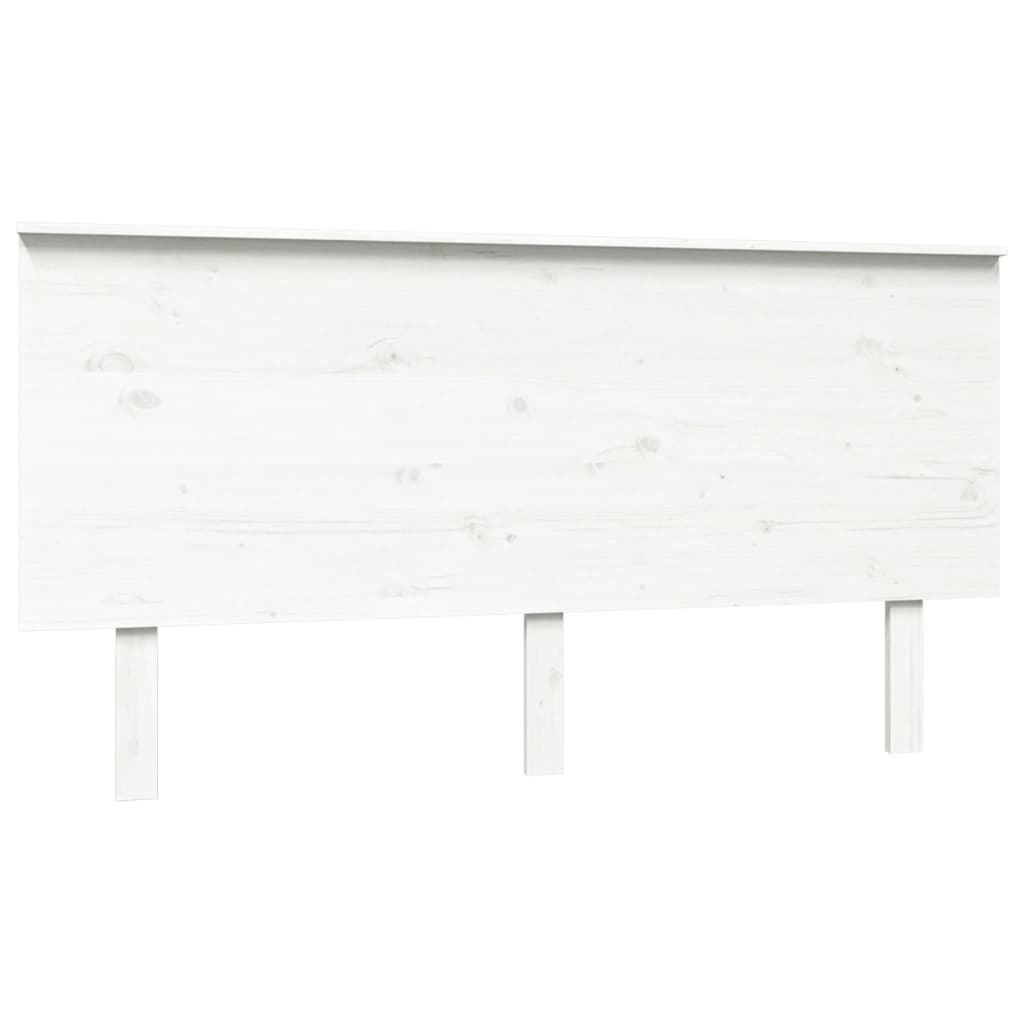 Tăblie de pat, alb, 154x6x82,5 cm, lemn masiv de pin - Lando