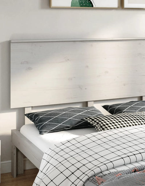 Încărcați imaginea în vizualizatorul Galerie, Tăblie de pat, alb, 154x6x82,5 cm, lemn masiv de pin - Lando
