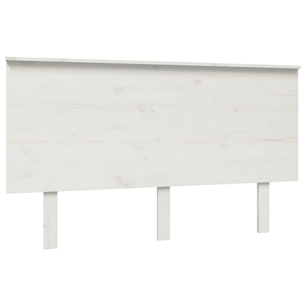 Tăblie de pat, alb, 184x6x82,5 cm, lemn masiv de pin