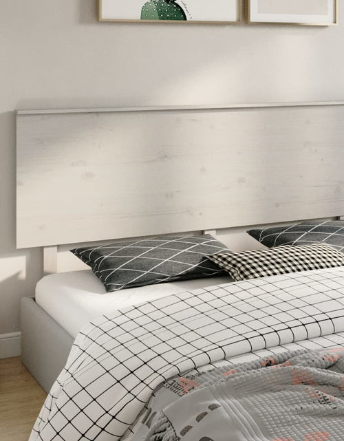 Încărcați imaginea în vizualizatorul Galerie, Tăblie de pat, alb, 184x6x82,5 cm, lemn masiv de pin
