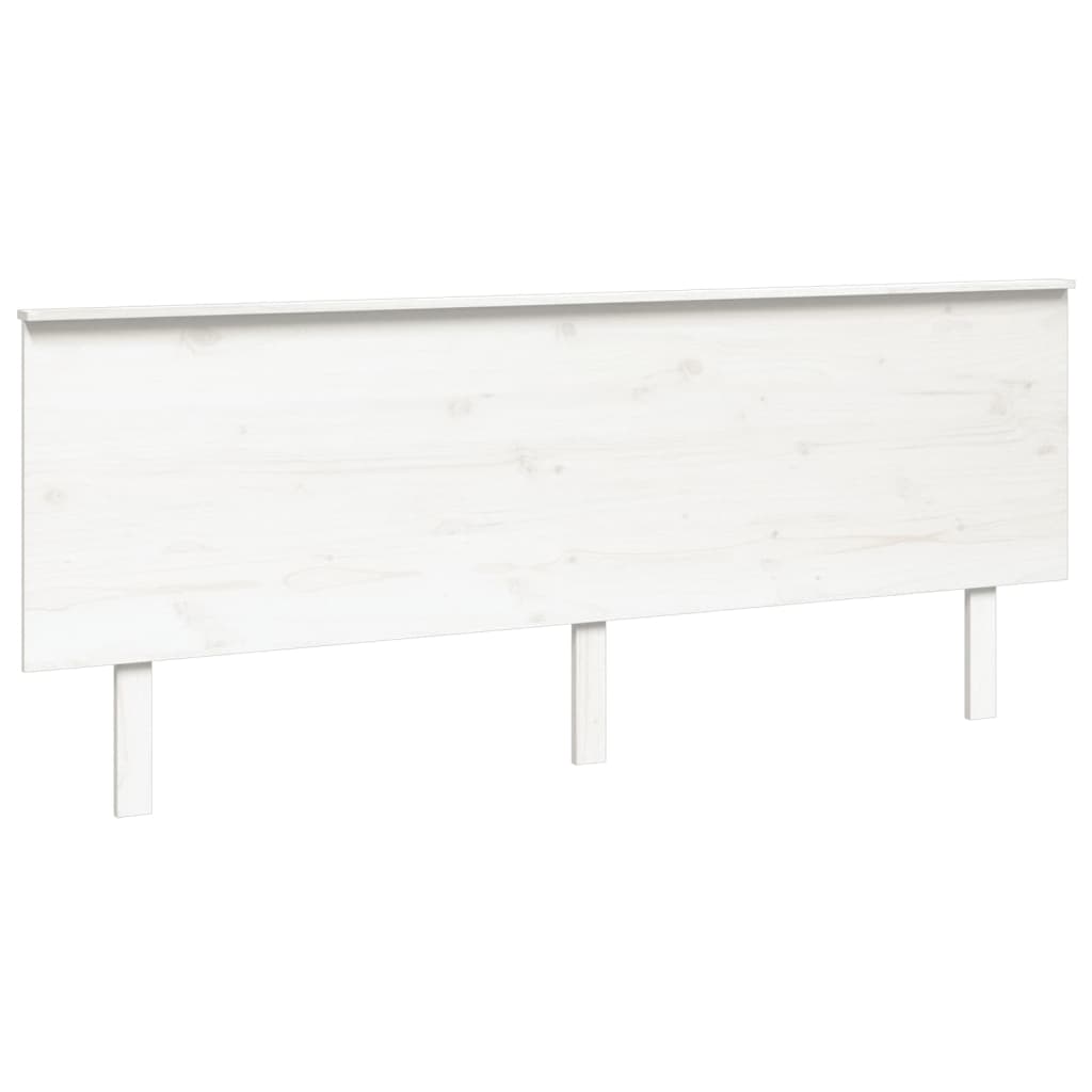 Tăblie de pat, alb, 204x6x82,5 cm, lemn masiv de pin - Lando