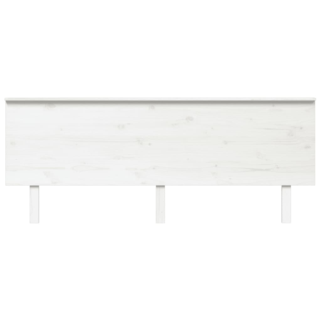Tăblie de pat, alb, 204x6x82,5 cm, lemn masiv de pin - Lando