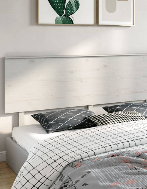 Încărcați imaginea în vizualizatorul Galerie, Tăblie de pat, alb, 204x6x82,5 cm, lemn masiv de pin - Lando
