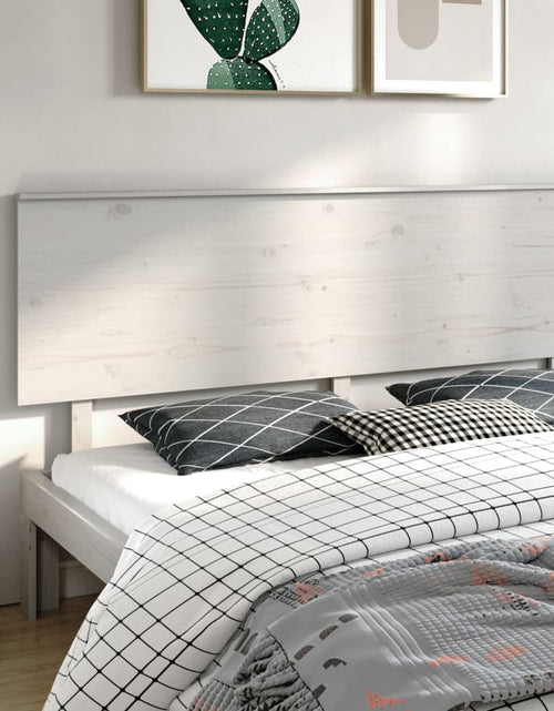Încărcați imaginea în vizualizatorul Galerie, Tăblie de pat, alb, 204x6x82,5 cm, lemn masiv de pin - Lando
