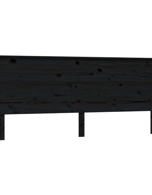 Загрузите изображение в средство просмотра галереи, Tăblie de pat, negru, 204x6x82,5 cm, lemn masiv de pin - Lando
