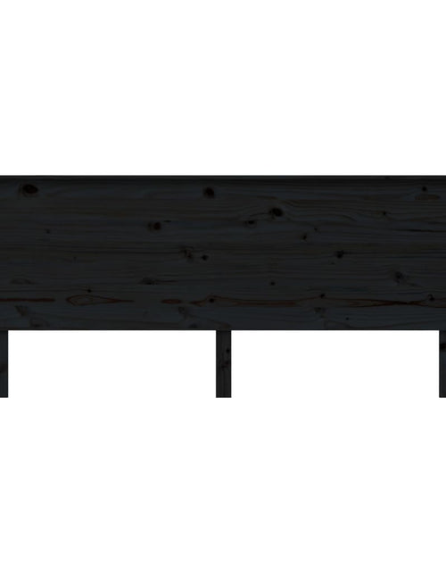 Încărcați imaginea în vizualizatorul Galerie, Tăblie de pat, negru, 204x6x82,5 cm, lemn masiv de pin - Lando
