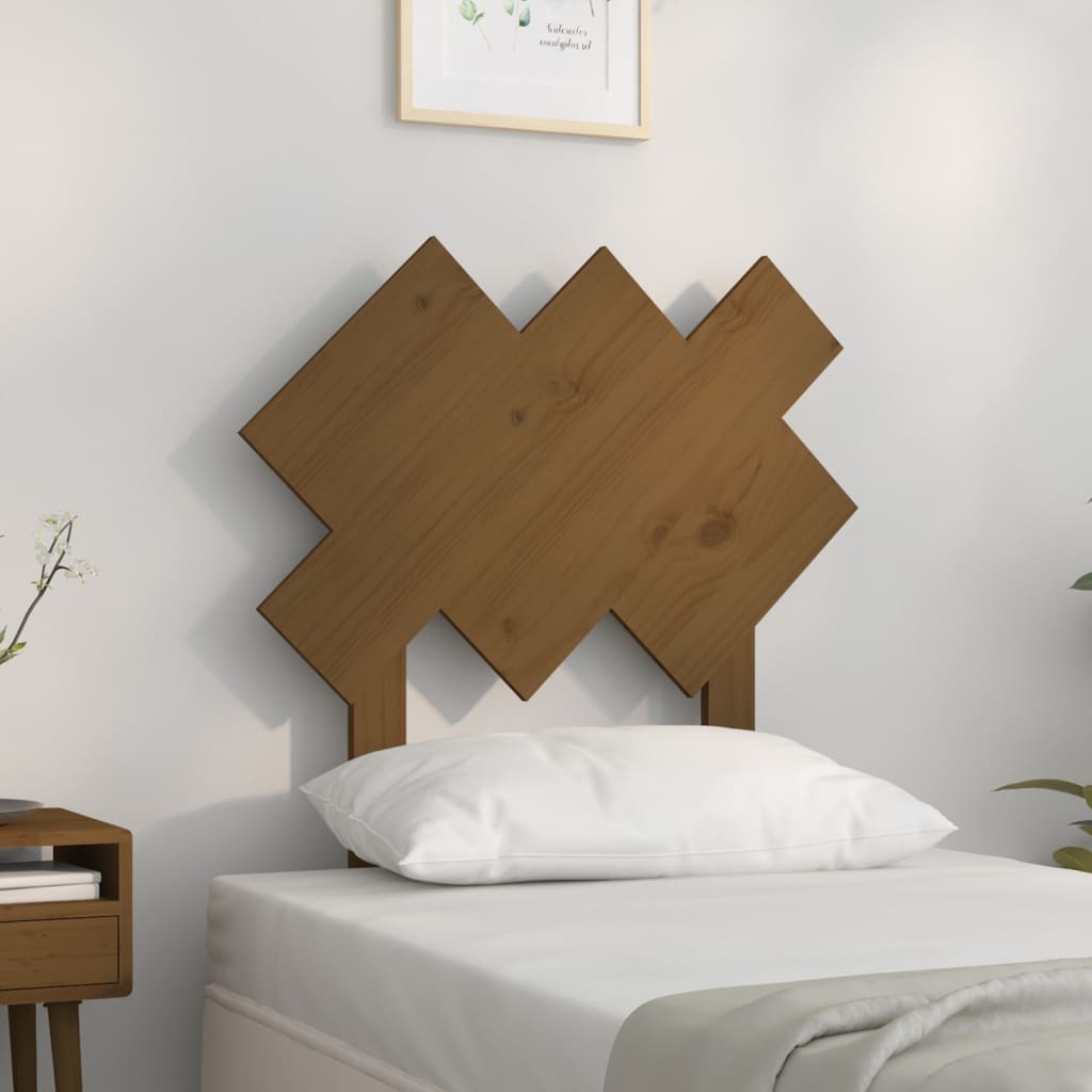 Tăblie de pat, maro miere, 72,5x3x81 cm, lemn masiv de pin - Lando
