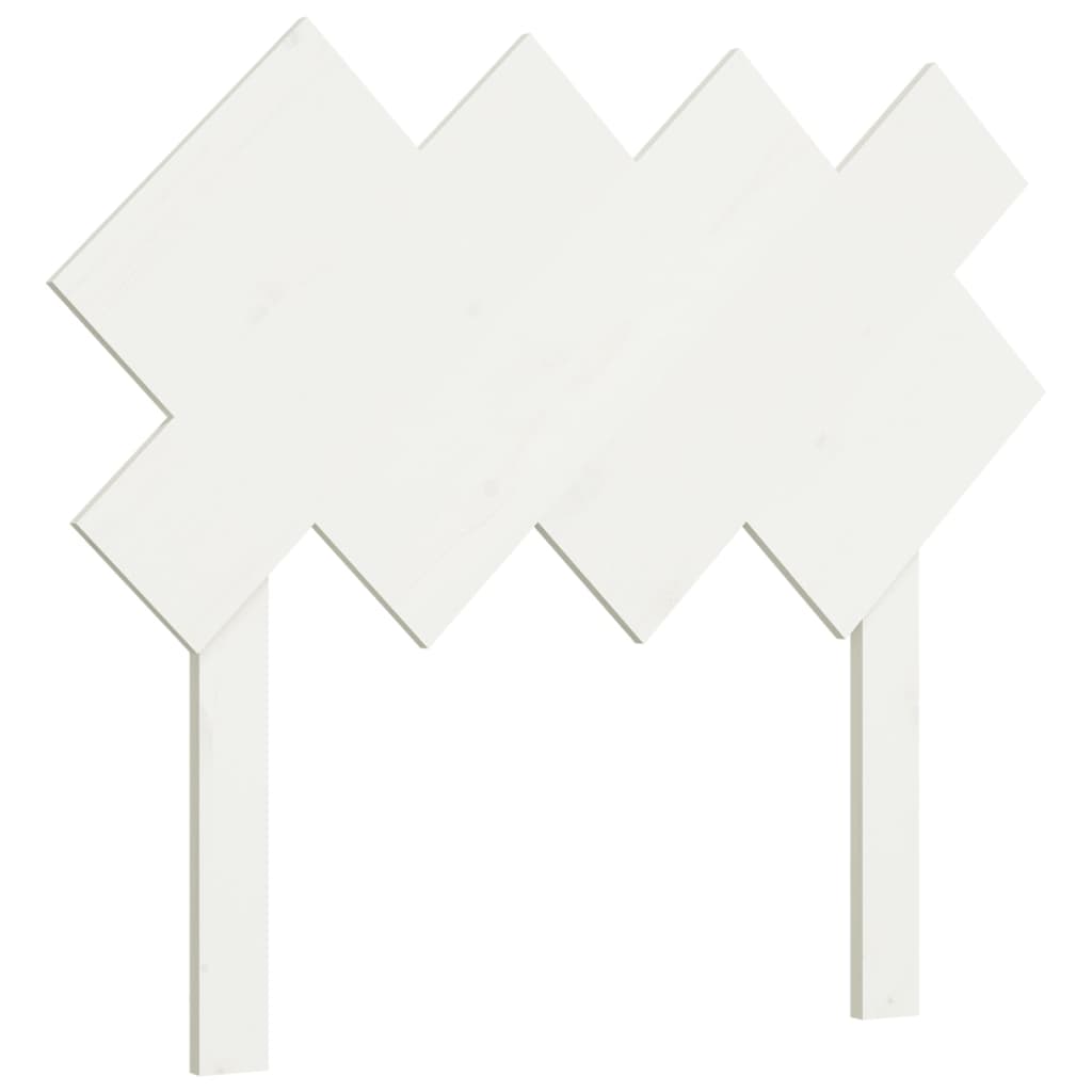 Tăblie de pat, alb, 92x3x81 cm, lemn masiv de pin - Lando