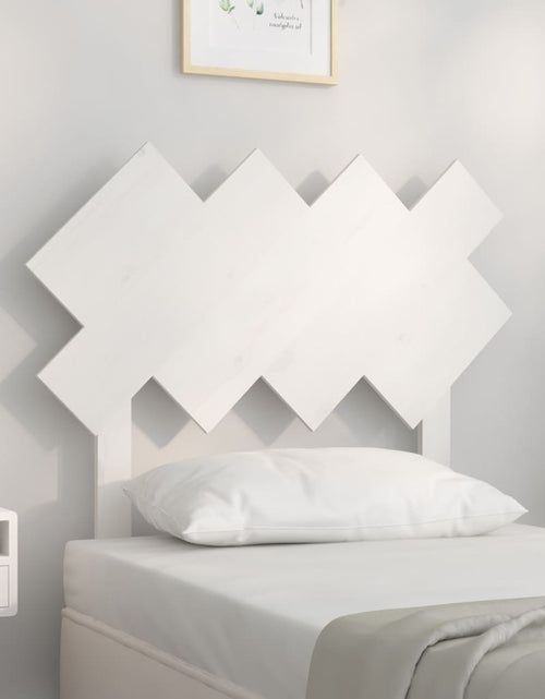 Încărcați imaginea în vizualizatorul Galerie, Tăblie de pat, alb, 92x3x81 cm, lemn masiv de pin - Lando
