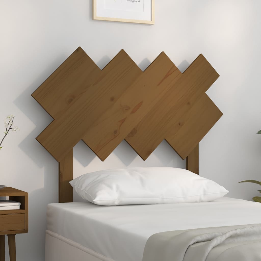 Tăblie de pat, maro miere, 92x3x81 cm, lemn masiv de pin - Lando