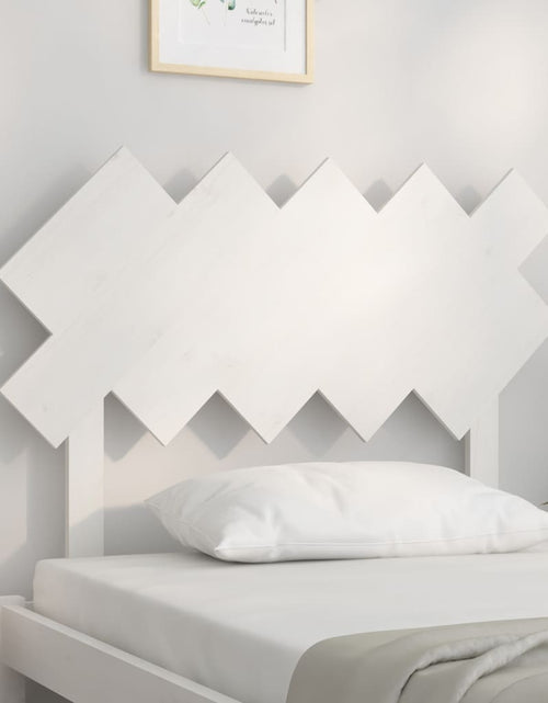 Încărcați imaginea în vizualizatorul Galerie, Tăblie de pat, alb, 104x3x80,5 cm, lemn masiv de pin - Lando
