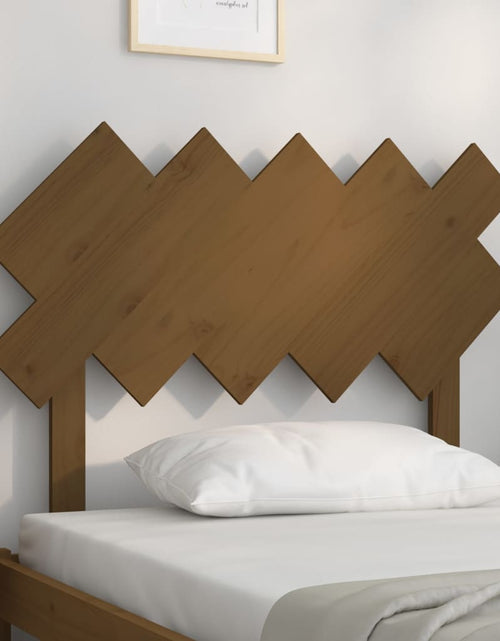 Încărcați imaginea în vizualizatorul Galerie, Tăblie de pat, maro miere, 104x3x80,5 cm, lemn masiv de pin - Lando
