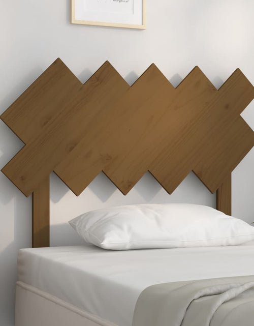 Încărcați imaginea în vizualizatorul Galerie, Tăblie de pat, maro miere, 104x3x80,5 cm, lemn masiv de pin - Lando
