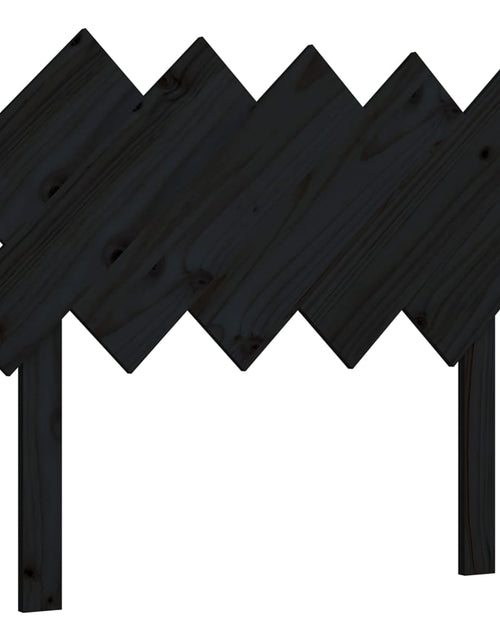 Încărcați imaginea în vizualizatorul Galerie, Tăblie de pat, negru, 104x3x80,5 cm, lemn masiv de pin - Lando
