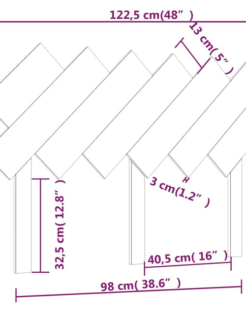 Загрузите изображение в средство просмотра галереи, Tăblie de pat, maro miere, 122,5x3x80,5 cm, lemn masiv de pin - Lando
