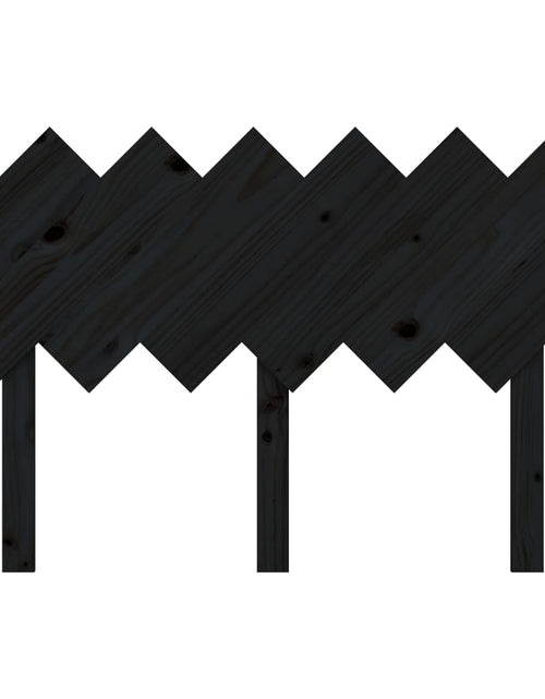 Загрузите изображение в средство просмотра галереи, Tăblie de pat, negru, 122,5x3x80,5 cm, lemn masiv de pin - Lando
