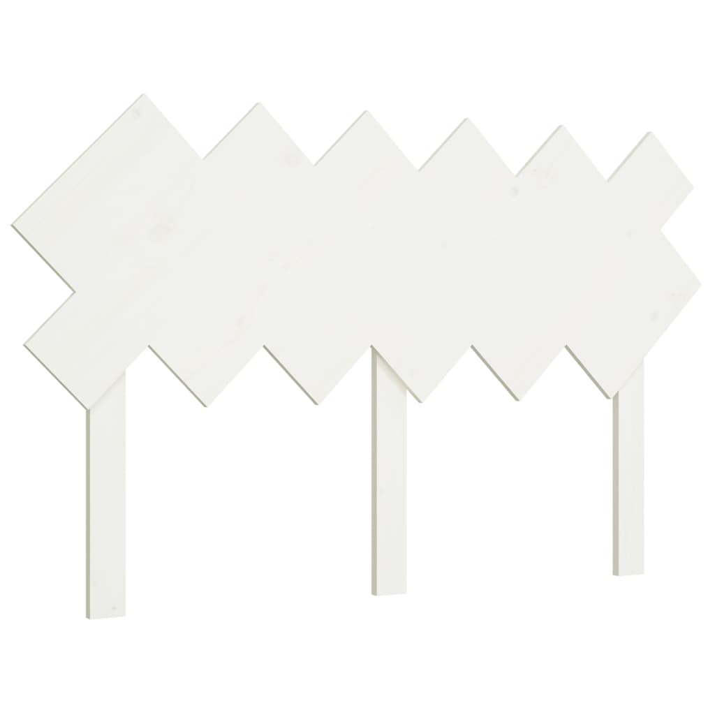 Tăblie de pat, alb, 132x3x81 cm, lemn masiv de pin - Lando