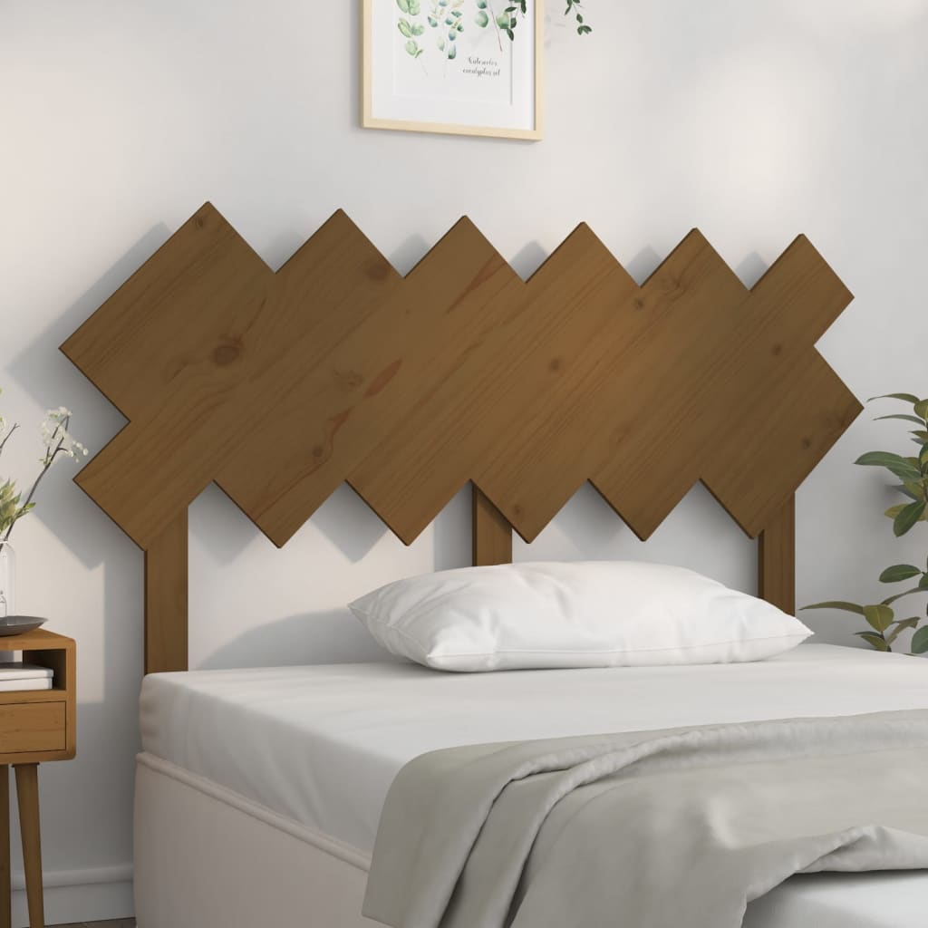 Tăblie de pat, maro miere, 132x3x81 cm, lemn masiv de pin - Lando