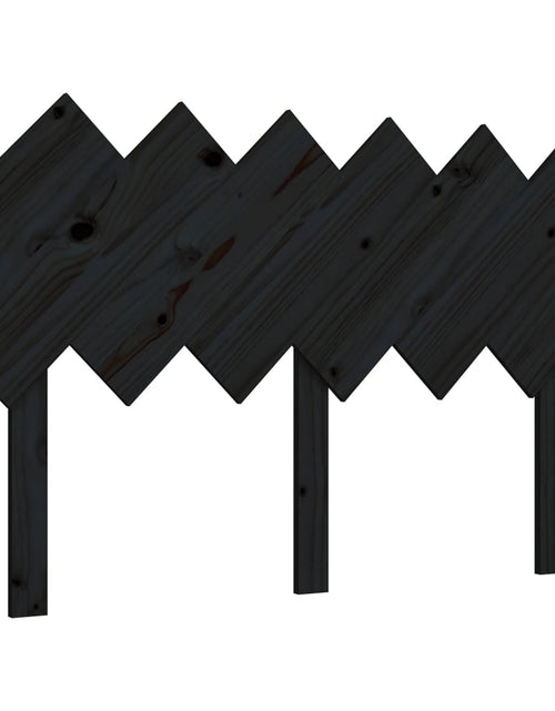 Загрузите изображение в средство просмотра галереи, Tăblie de pat, negru, 132x3x81 cm, lemn masiv de pin - Lando
