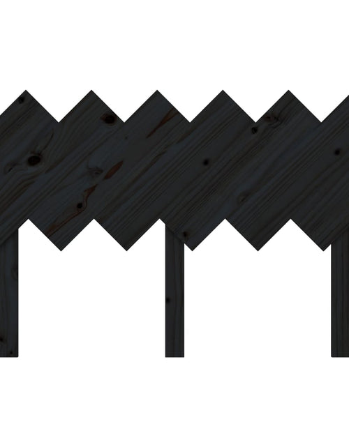 Încărcați imaginea în vizualizatorul Galerie, Tăblie de pat, negru, 132x3x81 cm, lemn masiv de pin - Lando
