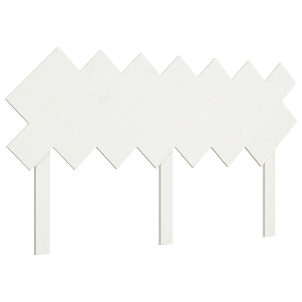 Tăblie de pat, alb, 141x3x80,5 cm, lemn masiv de pin - Lando