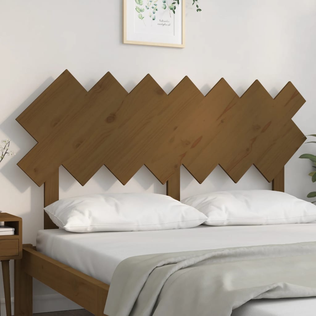 Tăblie de pat, maro miere, 141x3x80,5 cm, lemn masiv de pin - Lando