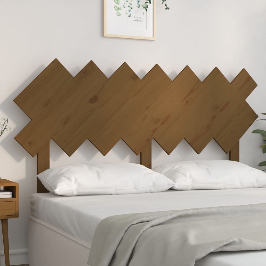 Tăblie de pat, maro miere, 141x3x80,5 cm, lemn masiv de pin - Lando