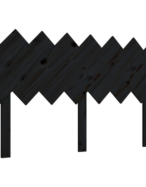 Încărcați imaginea în vizualizatorul Galerie, Tăblie de pat, negru, 141x3x80,5 cm, lemn masiv de pin - Lando
