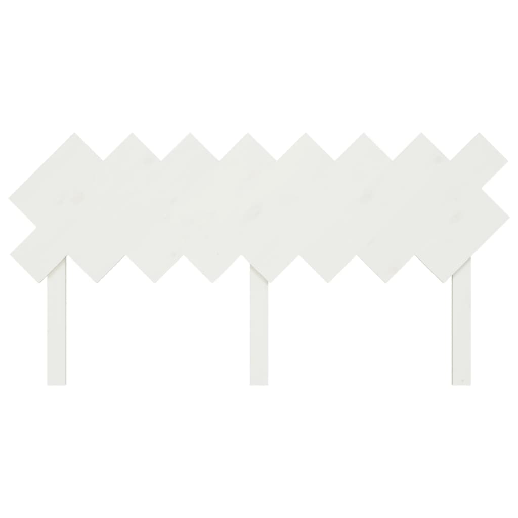 Tăblie de pat, alb, 159,5x3x80,5 cm, lemn masiv de pin - Lando