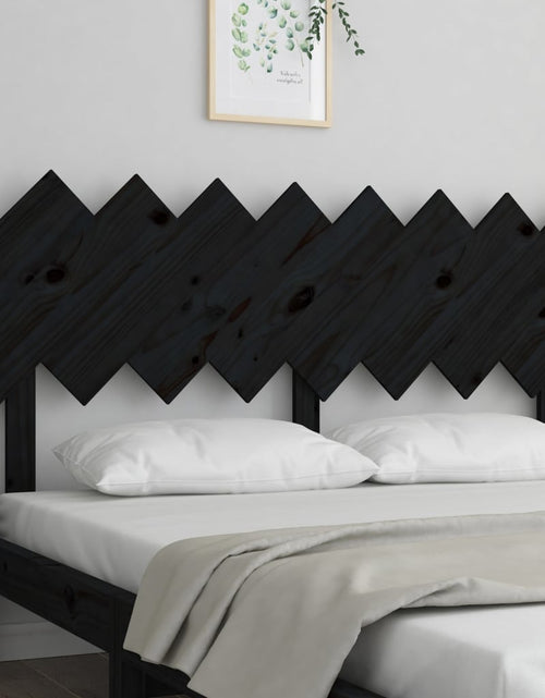 Încărcați imaginea în vizualizatorul Galerie, Tăblie de pat, negru, 159,5x3x80,5 cm, lemn masiv de pin - Lando
